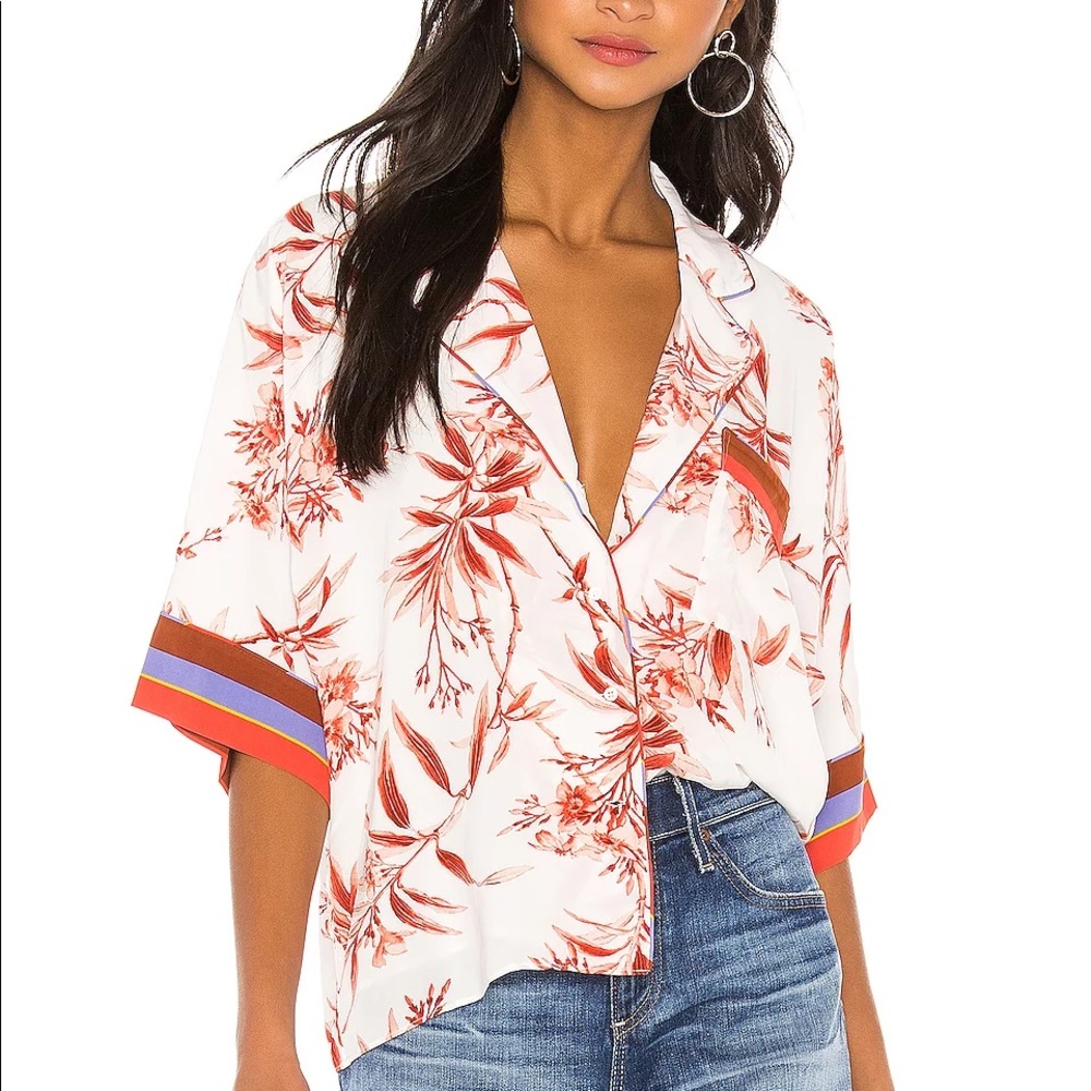 Joie Bayley top, floral oversized button-down